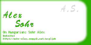 alex sohr business card